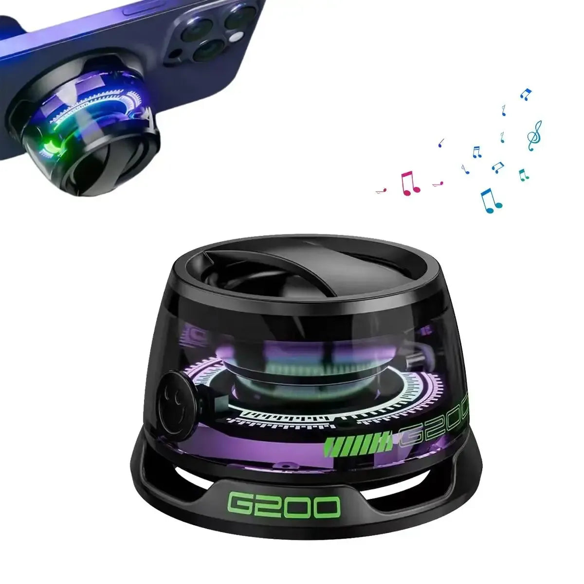 Holder360° SpeakerStand 1+1 GRATIS: Farverig 2-I-1 Bluetooth Højttaler Og Telefonstativ