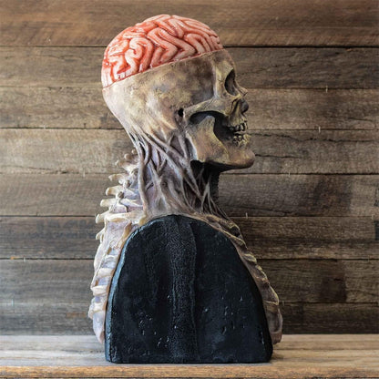 SkeletonMask: Realistisk Skremmende Skjelett Halloweenmaske Kostyme