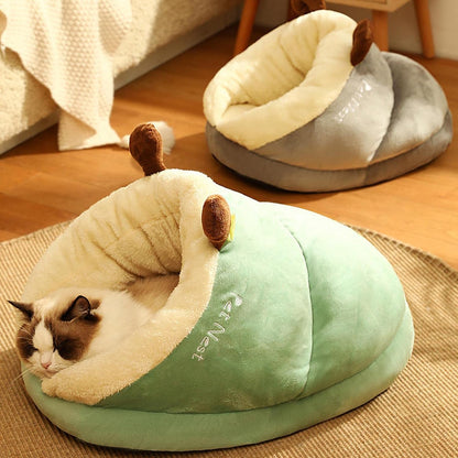 DogCatFri™ ComfyCave: Premium Blød Støtte Varm Behagelig Hule Seng Til Kæledyr