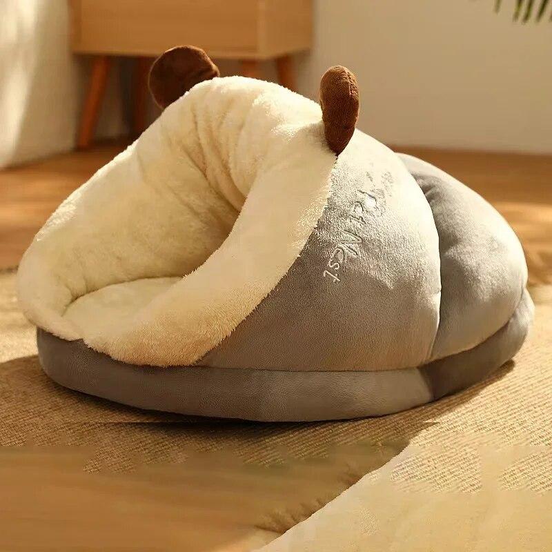 DogCatFri™ ComfyCave: Premium Blød Støtte Varm Behagelig Hule Seng Til Kæledyr