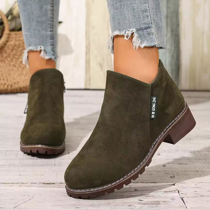 Happy™ AnkleBoots - Hele-Dagen Komfort Stilfuldt Lavhælede Ankelstøvler