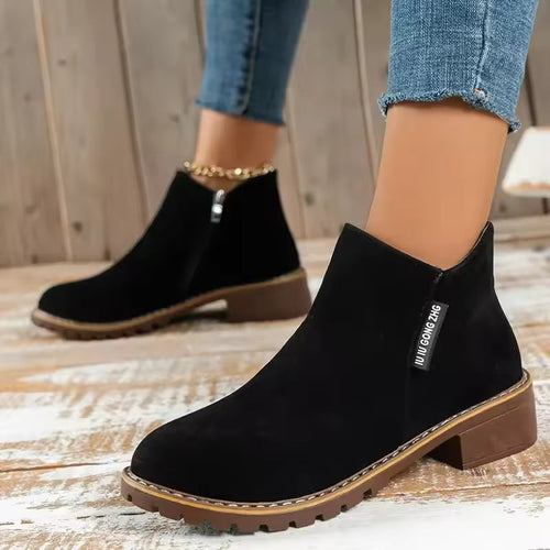 Happy™ AnkleBoots - Hele-Dagen Komfort Stilfuldt Lavhælede Ankelstøvler