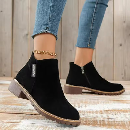 Happy™ AnkleBoots - Hele-Dagen Komfort Stilfuldt Lavhælede Ankelstøvler
