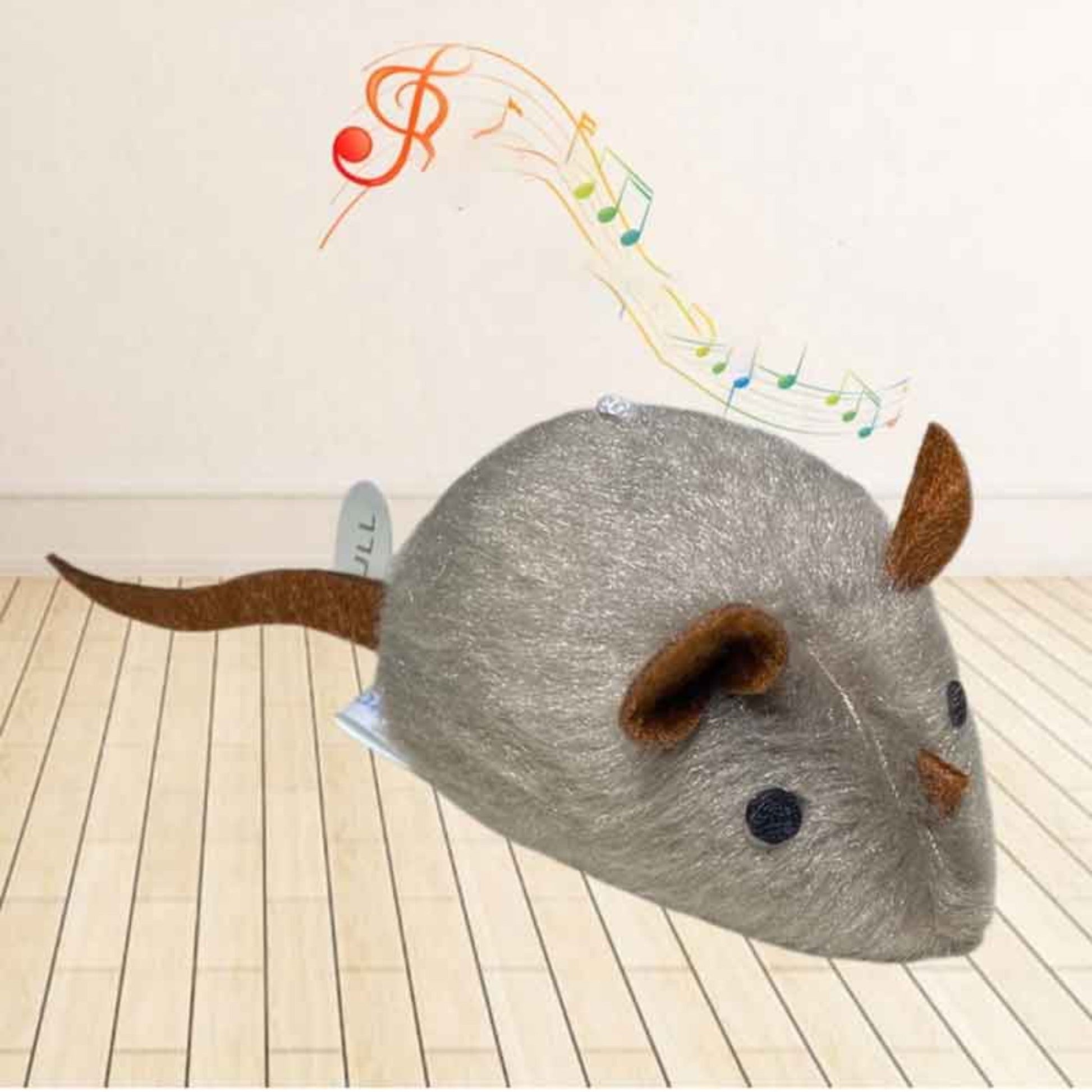 Catfri® SqueakyMouse 1+1 GRATIS: Realistisk Interaktiv Plysj Katteleke Pipende Mus