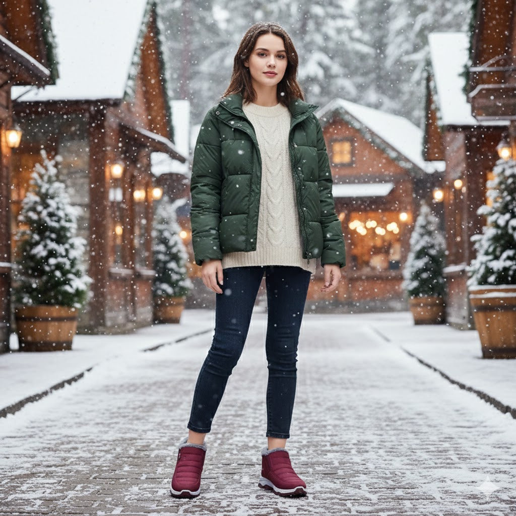 Happy™ WinterBoots: Menn og Kvinner Lett å Smette På Fleeceforede Vinterstøvler