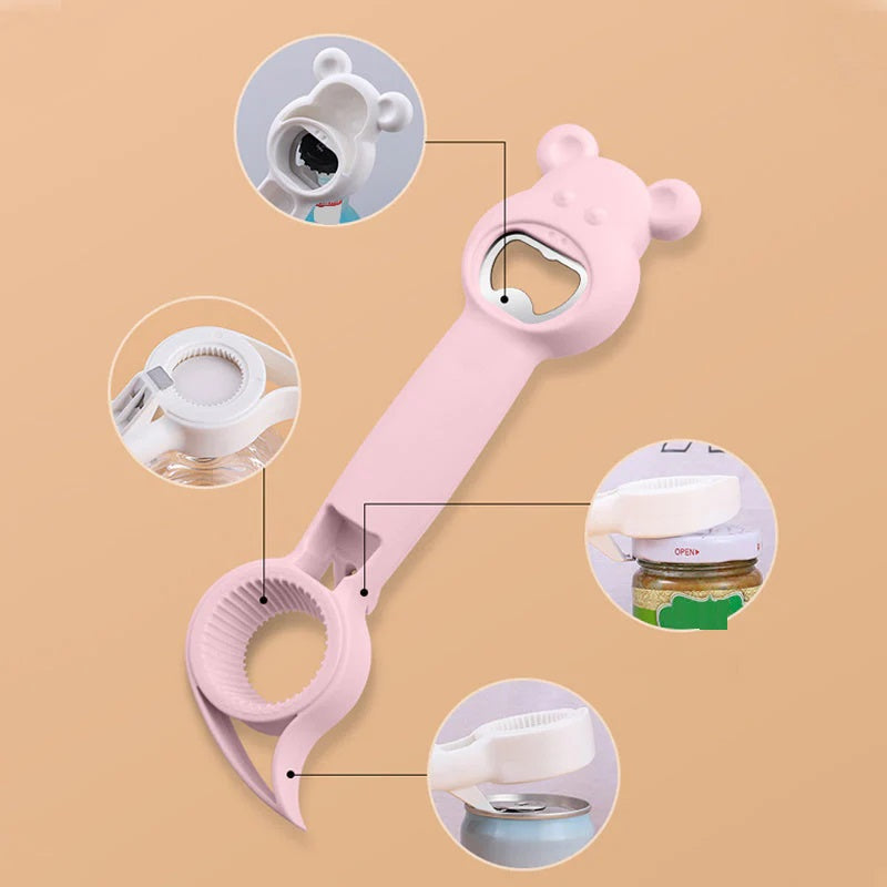 Globetrek° BottleOpener 1+1 GRATIS: 4-i-1 Multifunksjonell Flaskeåpner