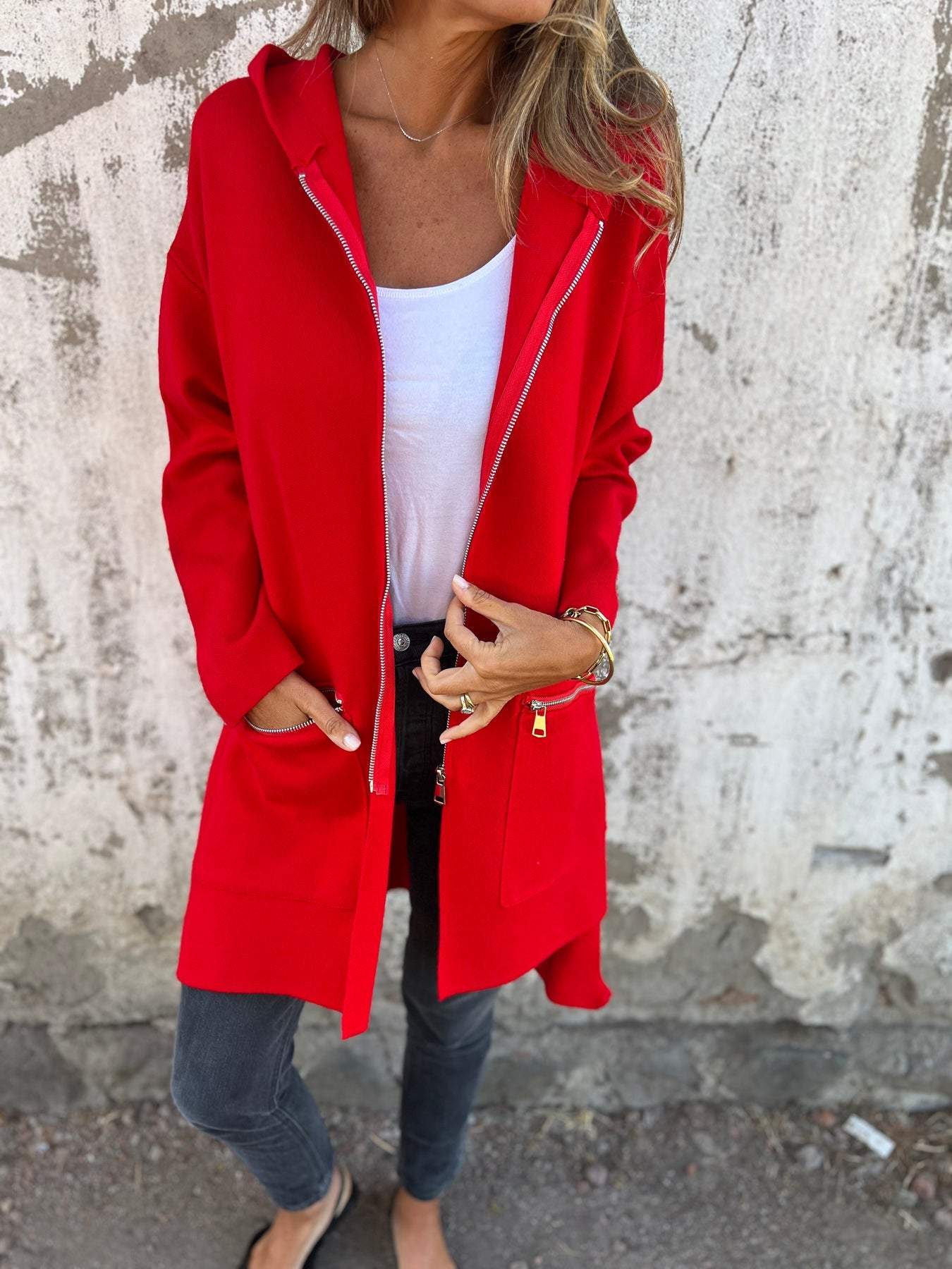 Icone™ ZipperJacket: Uformell Langermet Glidelåsjakke