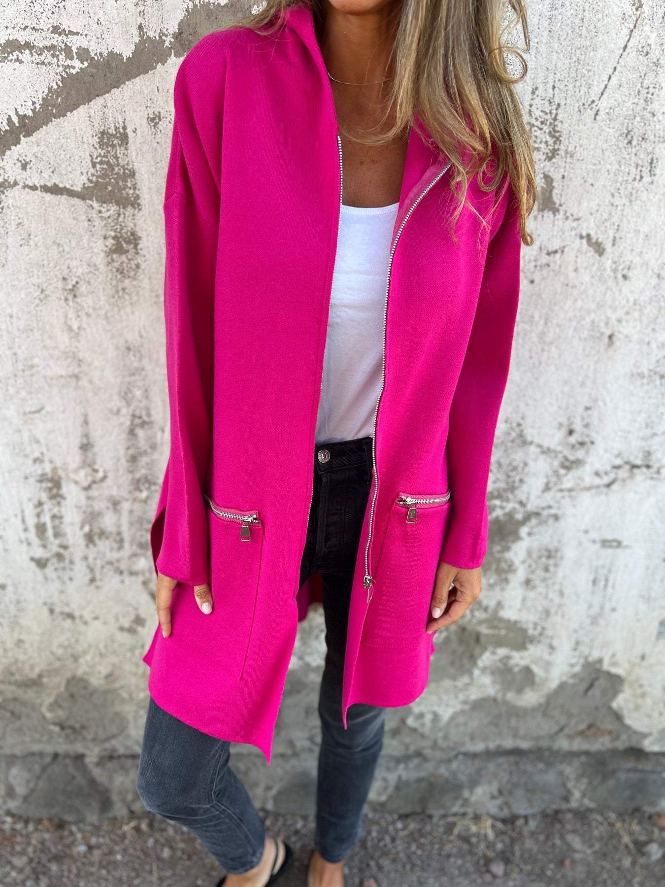 Icone™ ZipperJacket: Uformell Langermet Glidelåsjakke