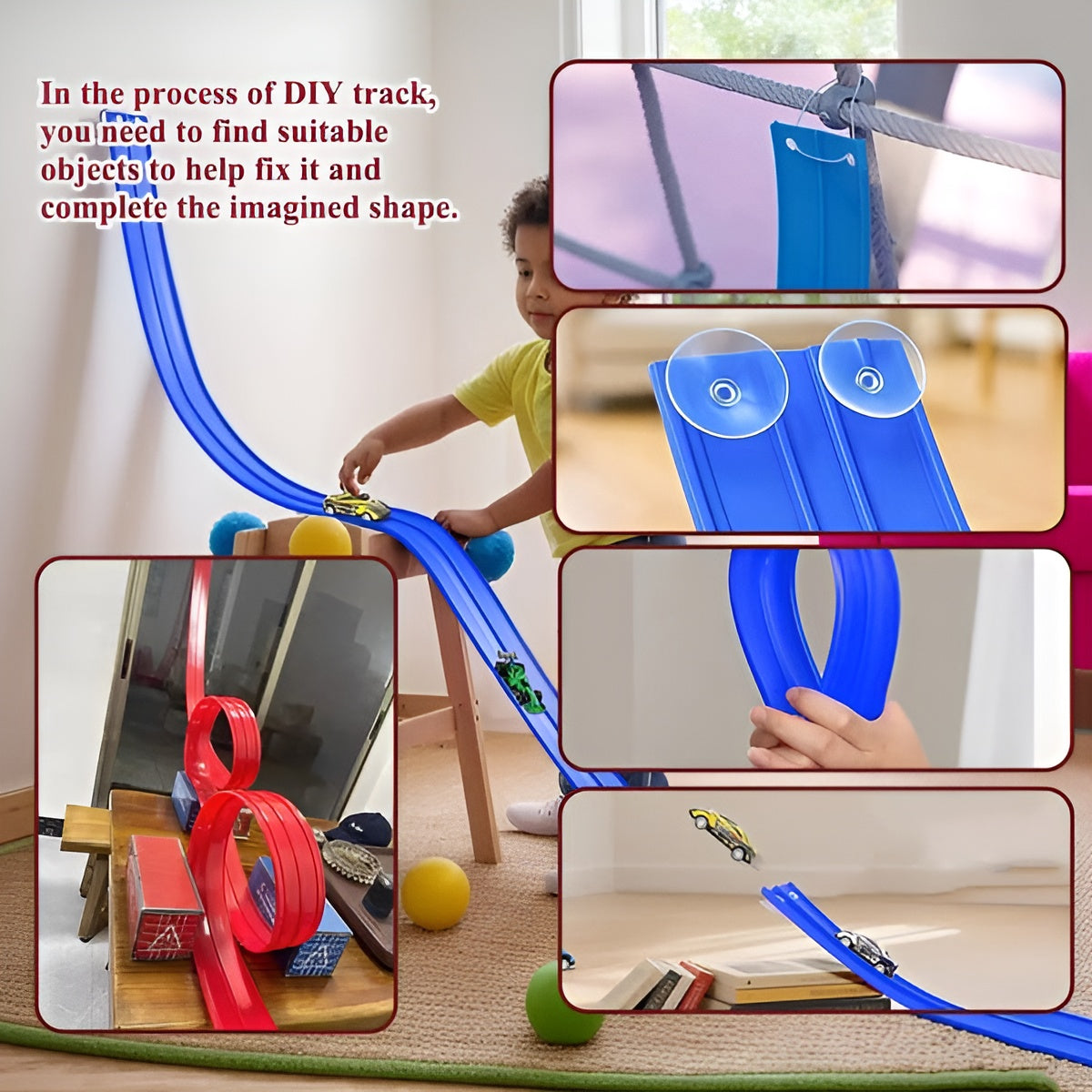 Kletshuts™ FlexibleRacer: Kreativt Byggbart DIY Fleksibelt Racerbanesett