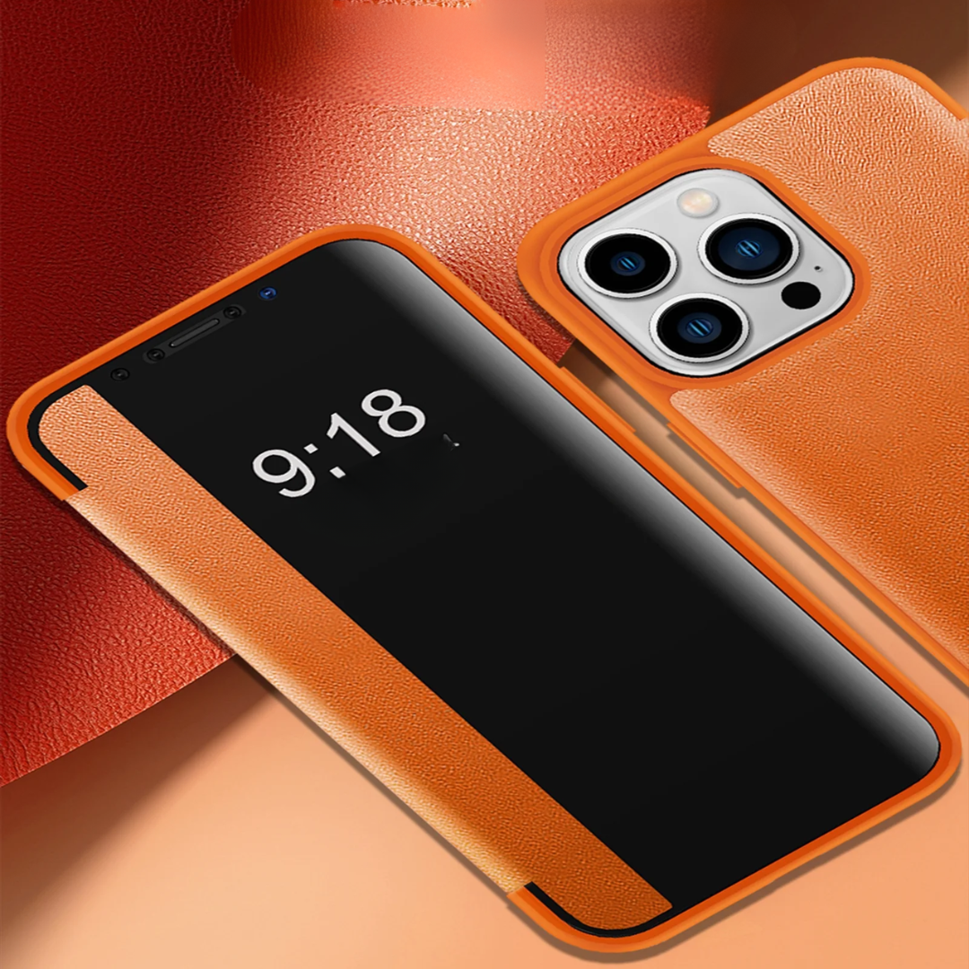 FlipCase 1+1 GRATIS - Slankt Gennemsigtig Dække Sikker Lukning Vend Sag