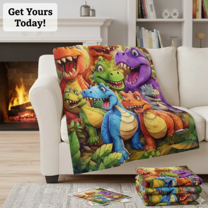 Kletshuts™ DinosaurBlanket: Mykt Og Koselig Dinosaurteppe For Barn