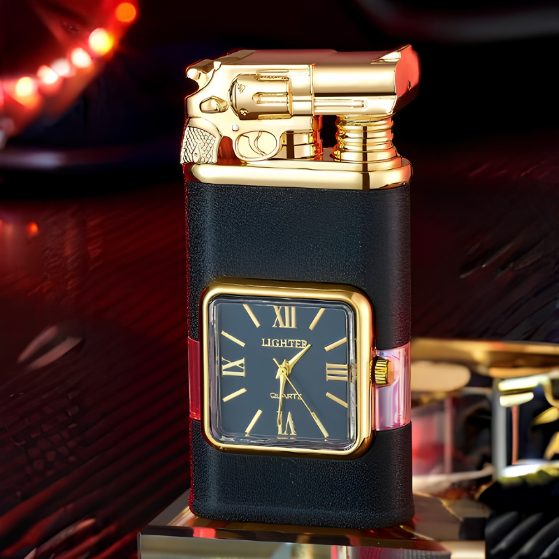 WatchLighter: Vintage-inspirert Multifunksjonell Dobbel Flamme Klokke Lighter