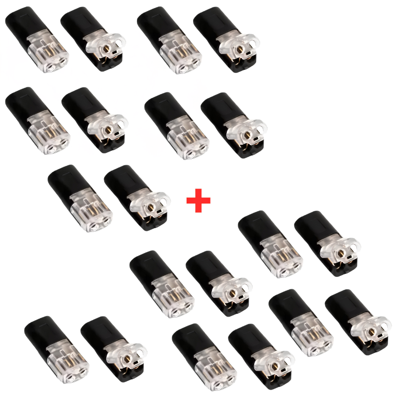 SolderlessConnector 10+10 GRATIS - Hurtigt Sikker Forbindelse Loddefri Tråd Splejs Stik