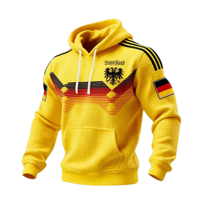 Icone™ CasualHoodie: Snøre Tilfældig Patriotisk Hættetrøje Med Forlomme