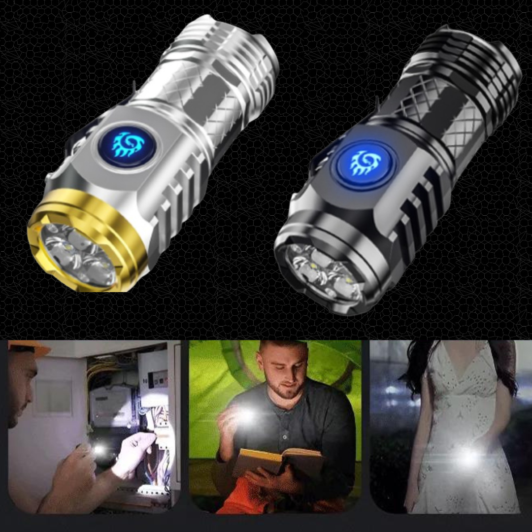 MiniFlashlight - Mini Tre-øyet Super Power Lommelykt