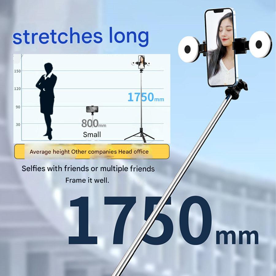 SelfieStick - Selfie Stick Med Dobbelt Lys