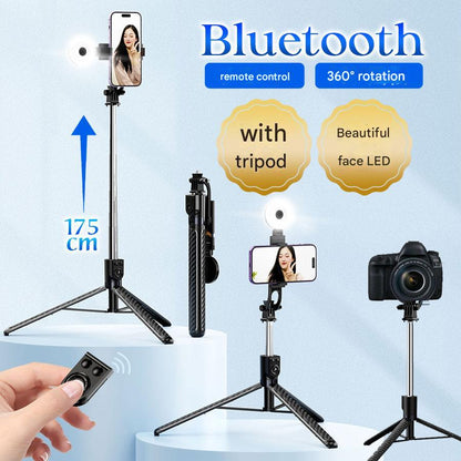 SelfieStick - Selfie Stick Med Dobbelt Lys