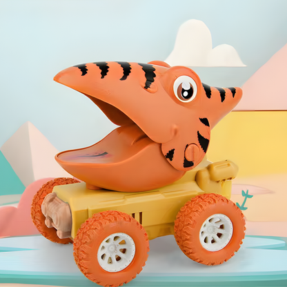 Kletshuts™ DinosaurToy: Morsomt og enkelt trekk-tilbake-design dinosaurbil-leketøy