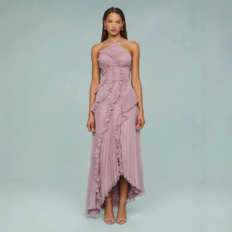 Icone™ RuffleDress - Elegant Stråleglans Luksus Ruffle Kjole