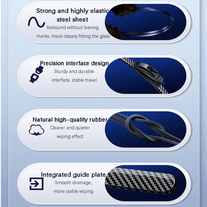 WindshieldWipers: Streak-Gratis Synlighed Holdbar Stille Nem Installation Vinduesviskere