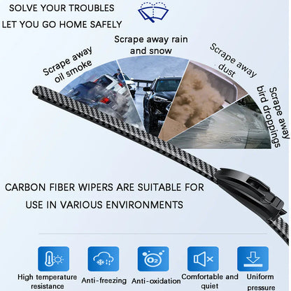 WindshieldWipers: Streak-Gratis Synlighed Holdbar Stille Nem Installation Vinduesviskere