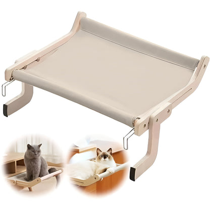Catfri® HangingBed - Premium Justerbar Træ Kat Hængekøje Hængende Seng