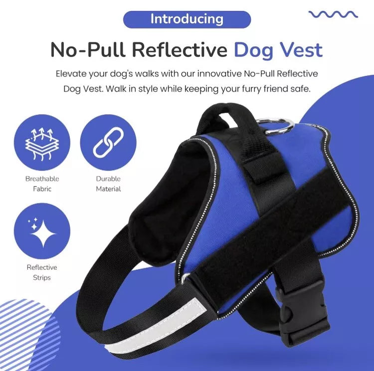 DogFri™ DogHarness: Ingen trekk Pustende Hundesele