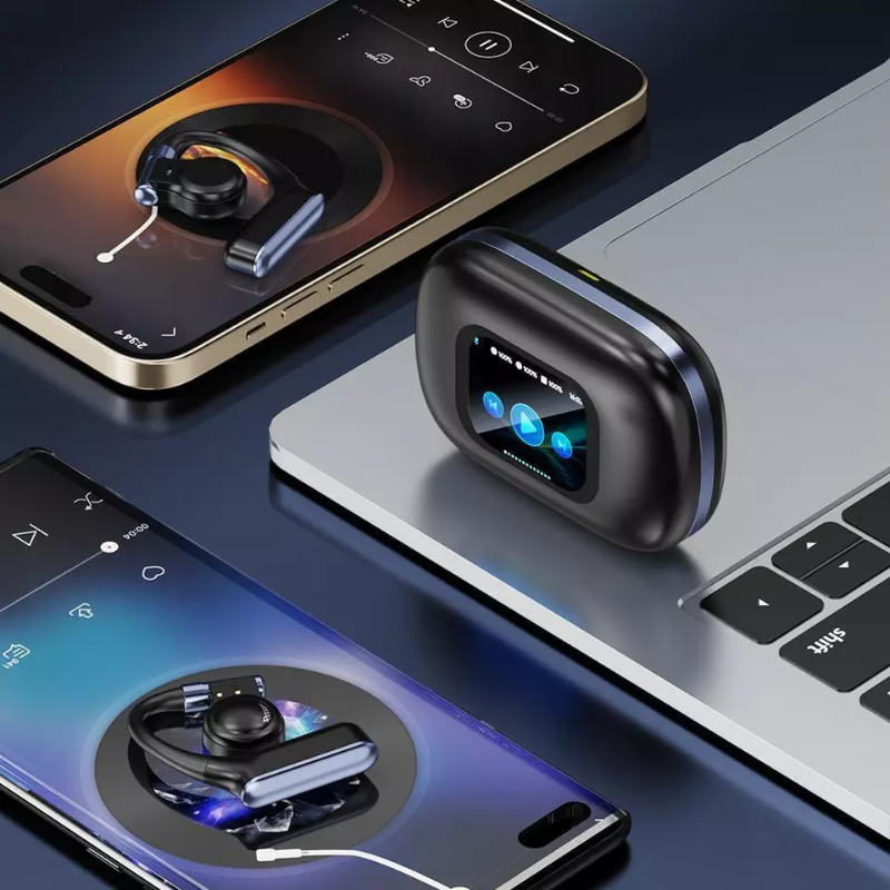 OpenEarbuds - Rask Kontroll Etui Trådløse Bluetooth Åpne Øretelefoner