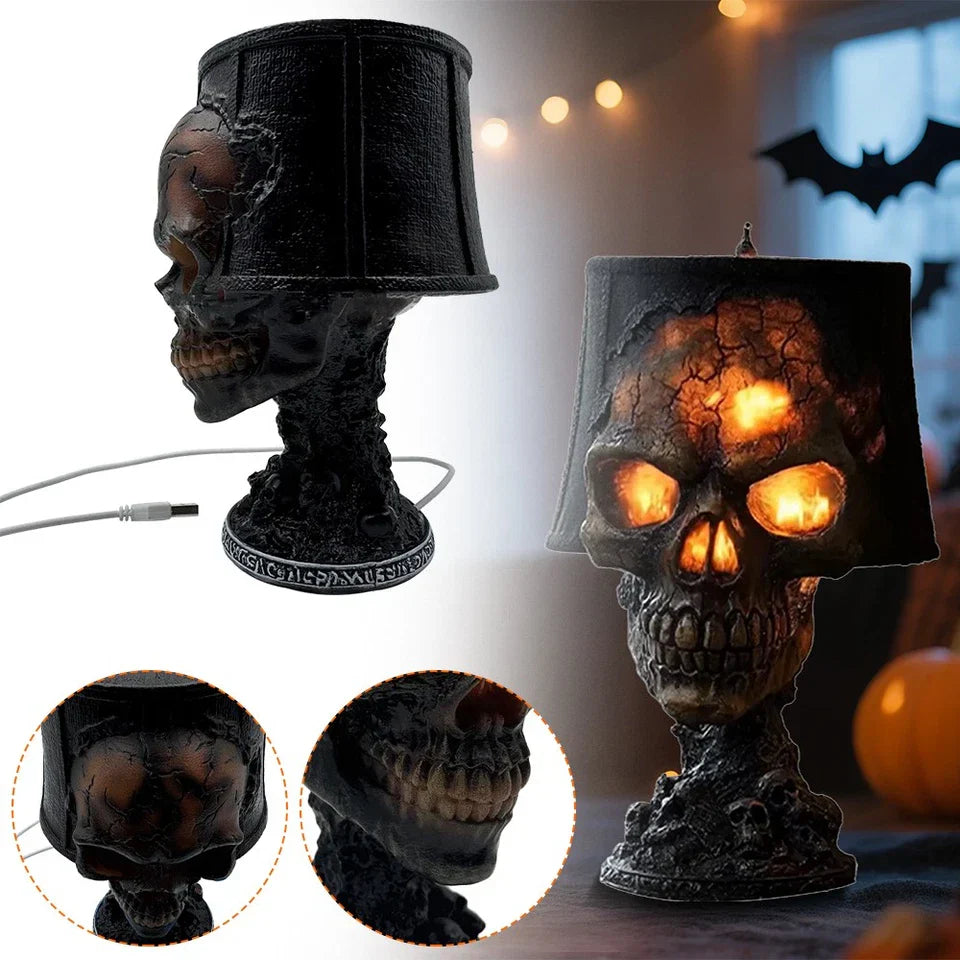 Ledsen™ SkullLamp: Gotisk Dekoration 3D Effekt Glød Dødningehoved Lampe
