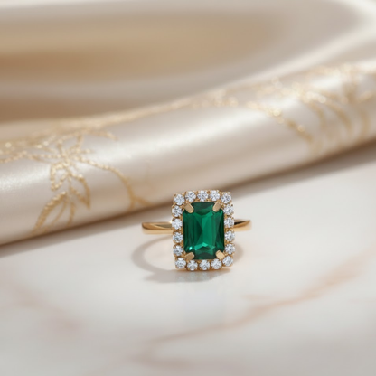 Jewelance™ JewelrySet: Mote Luksus Smaragdgrønt Smykkesett Gaveeske