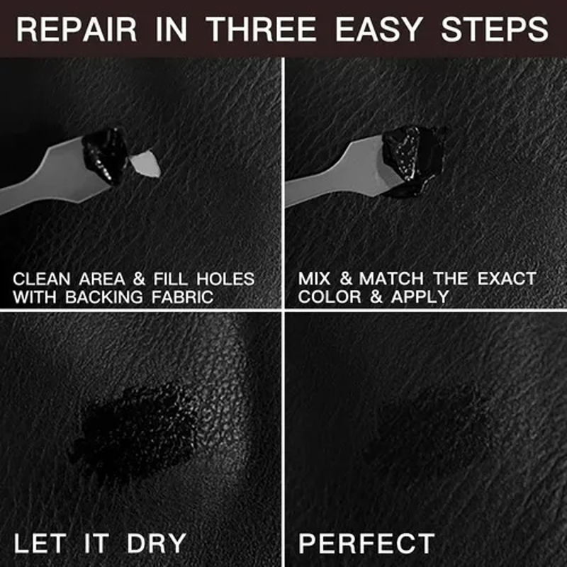 LeatherRepair 1+1 GRATIS: Multi-Overflade Restaurering Og Beskyttelse Læder Reparationssæt