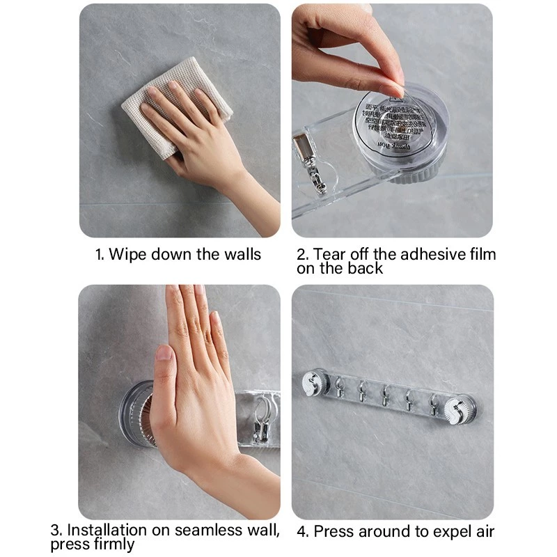 GlideHold® SuctionHooks 1+1 GRATIS: Enkel Installasjon Kraftige Veggmonterte Sugekroker