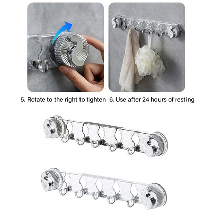 GlideHold® SuctionHooks 1+1 GRATIS: Nem Installation Tung-Pligt Vægmonterede Sugning Kroge