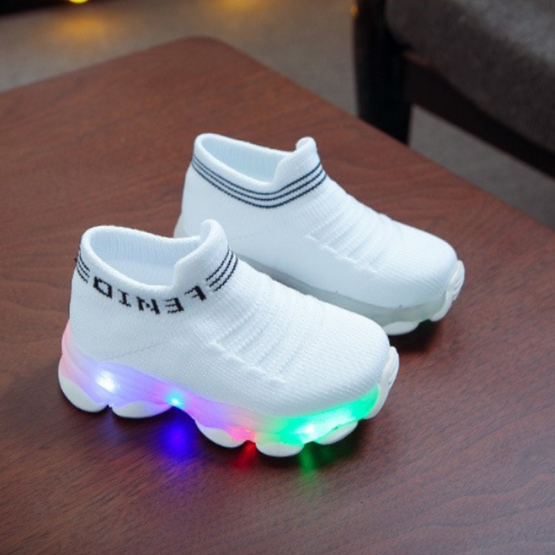 Kletshuts™ GlowShoes: Lys Op Børn Sneakers Farverig Blinker Slip På Sko