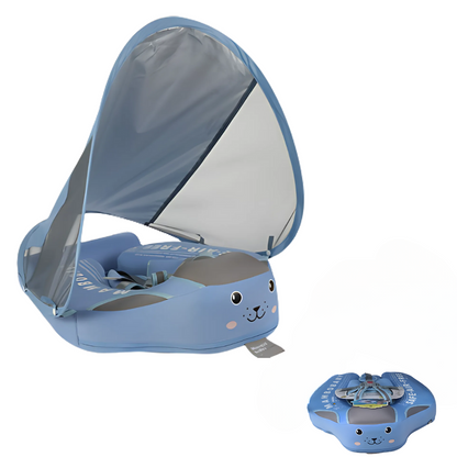 Kletshuts™ BabyFloat: Babybassengflyter med innebygd solskjerm