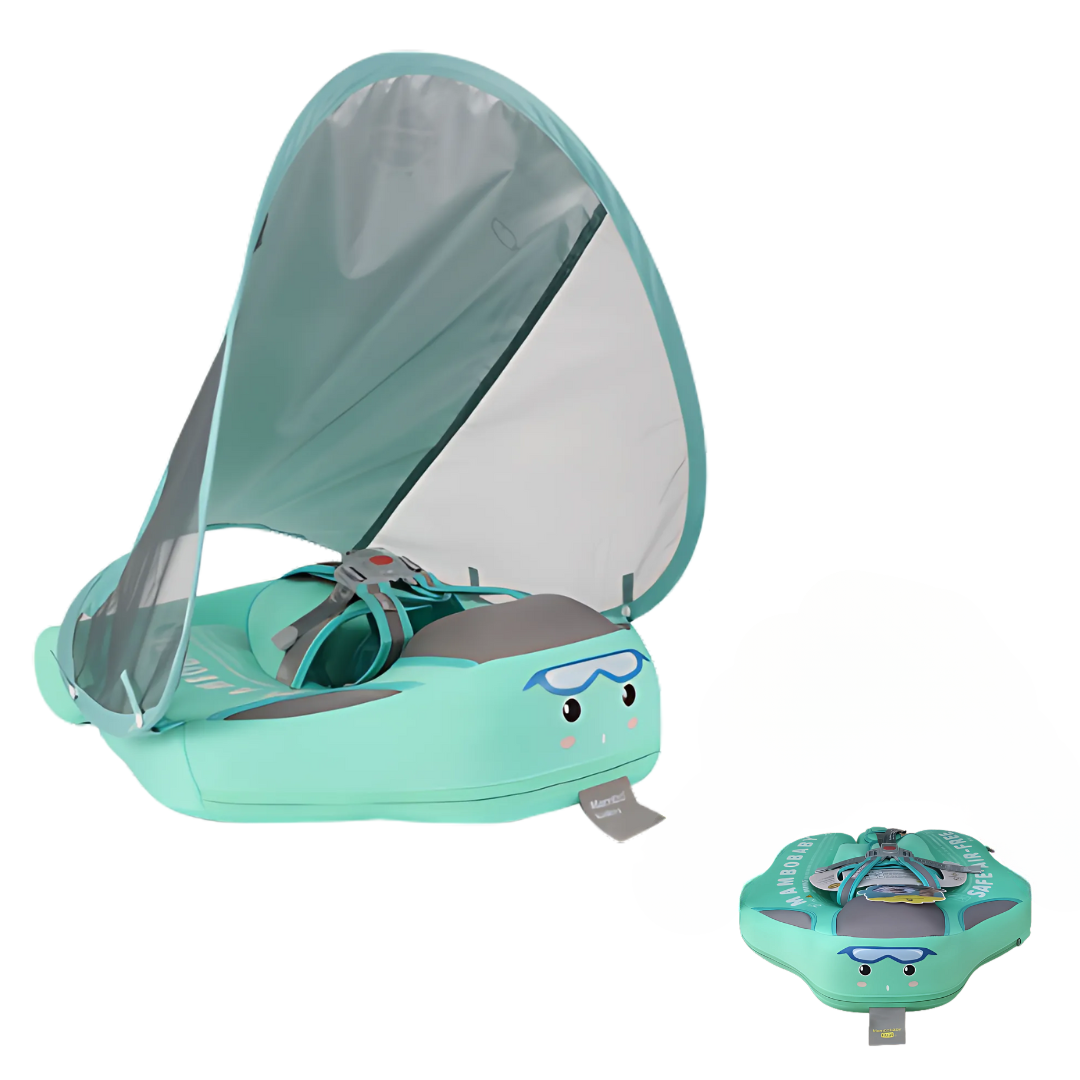 Kletshuts™ BabyFloat: Babybassengflyter med innebygd solskjerm