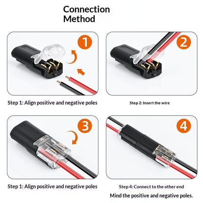 SolderlessConnector 10+10 GRATIS - Hurtigt Sikker Forbindelse Loddefri Tråd Splejs Stik