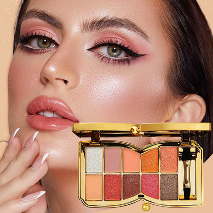 GlitterEyeshadow 1+1 GRATIS: Skinnende Glitterfarge Øyenskyggepalett