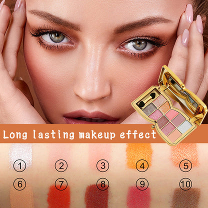 GlitterEyeshadow 1+1 GRATIS: Skinnende Glitterfarge Øyenskyggepalett