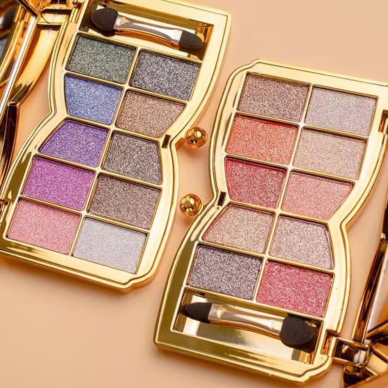 GlitterEyeshadow 1+1 GRATIS: Skinnende Glitterfarge Øyenskyggepalett