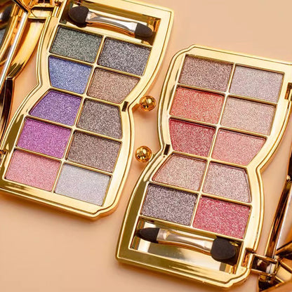 GlitterEyeshadow 1+1 GRATIS: Skinnende Glitterfarge Øyenskyggepalett