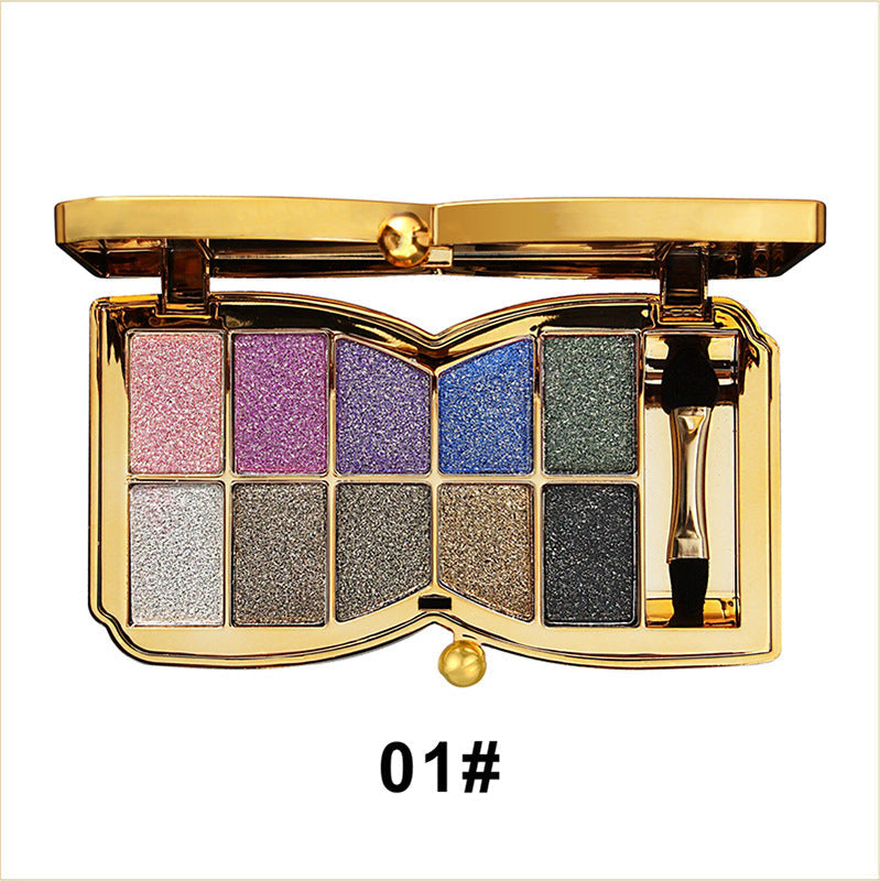GlitterEyeshadow 1+1 GRATIS: Skinnende Glitterfarge Øyenskyggepalett
