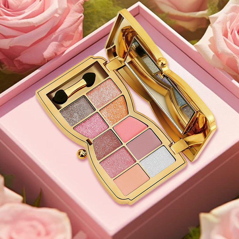 GlitterEyeshadow 1+1 GRATIS: Skinnende Glitterfarge Øyenskyggepalett