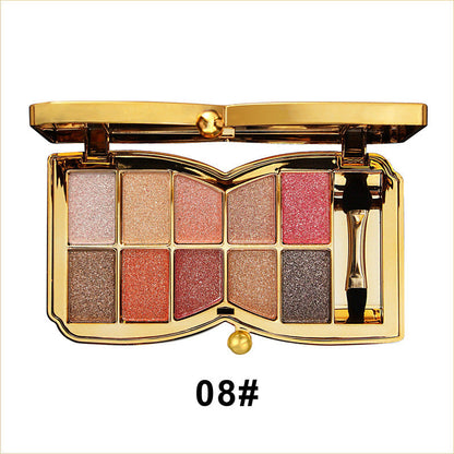 GlitterEyeshadow 1+1 GRATIS: Skinnende Glitterfarge Øyenskyggepalett