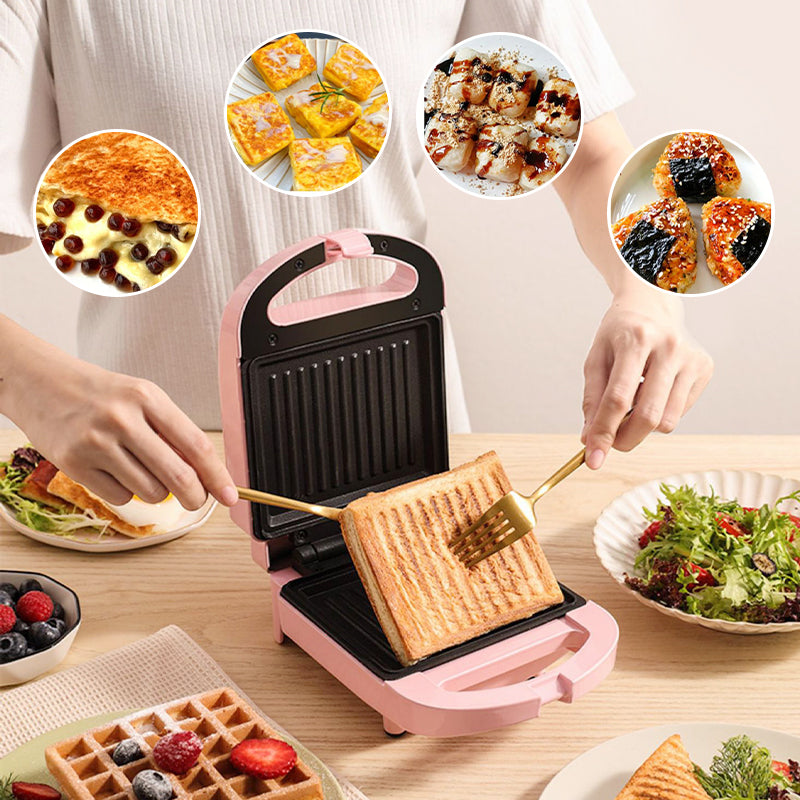 Globetrek° SandwichMaker: Mini Elektrisk Morgenmat Brødrister Og Sandwichbaker