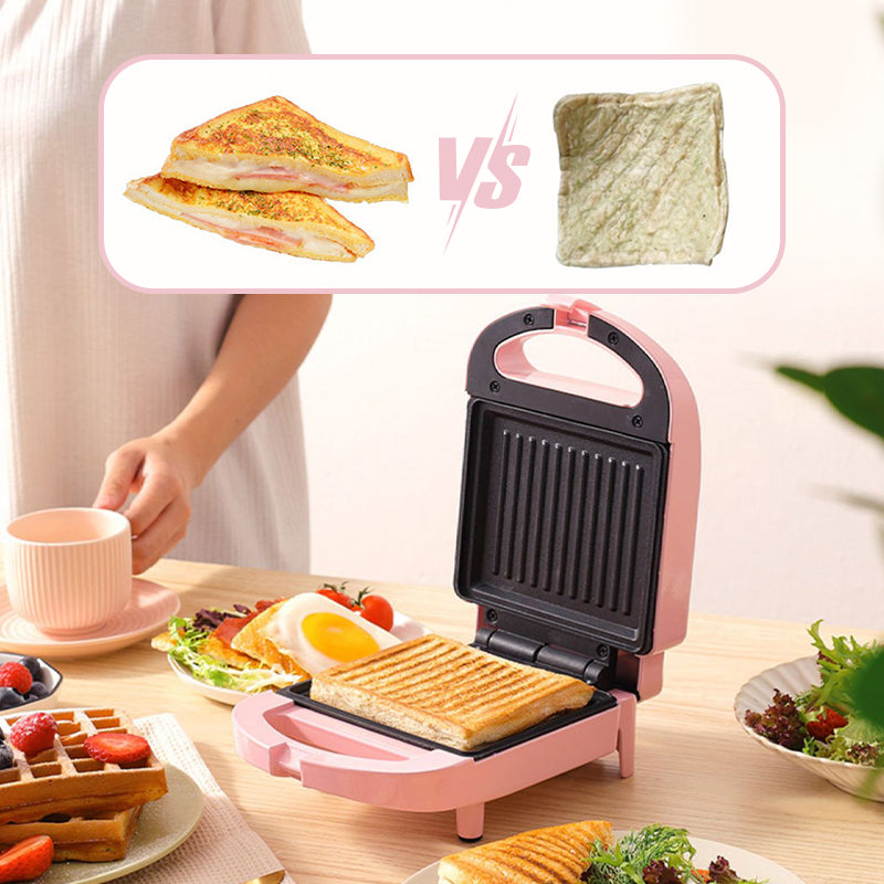 Globetrek° SandwichMaker: Mini Elektrisk Morgenmat Brødrister Og Sandwichbaker