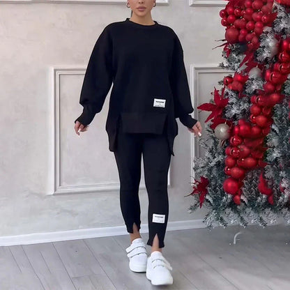 Icone™ WarmSet: Stilfuld Sweatshirt Og Monteret Bukser Varm Sæt