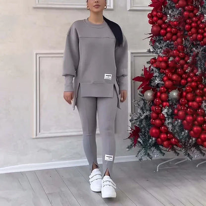 Icone™ WarmSet: Stilfuld Sweatshirt Og Monteret Bukser Varm Sæt
