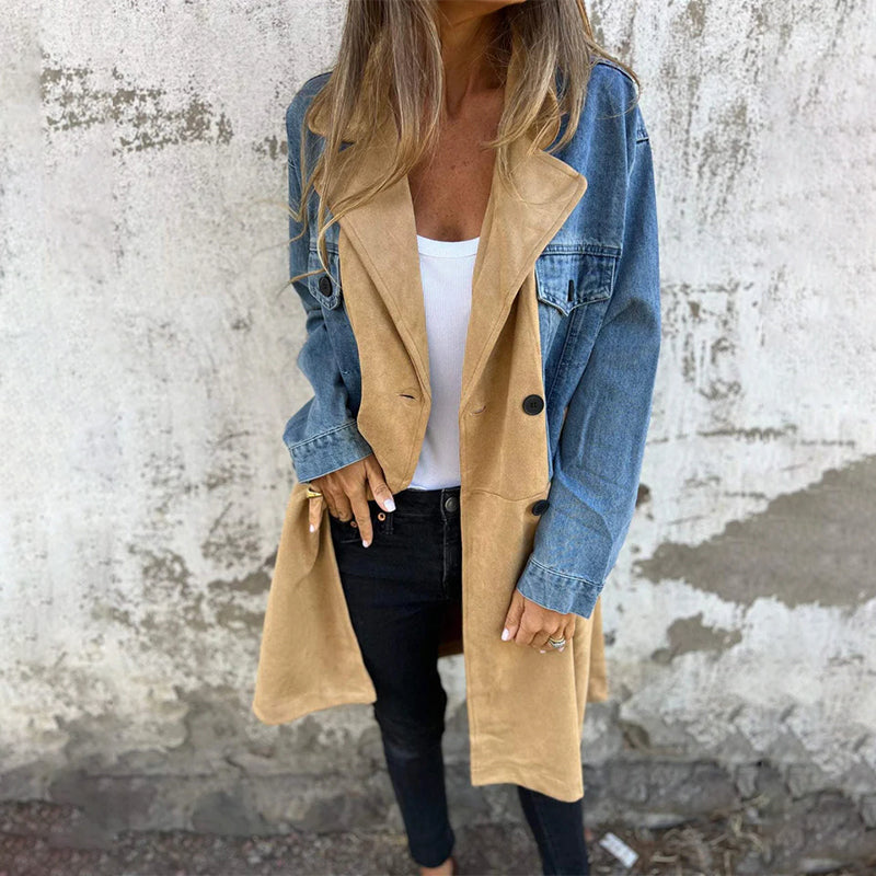 Icone™ LongCoat: Mellomlang Trenchcoat Med Stilfull Krage Og Lommer