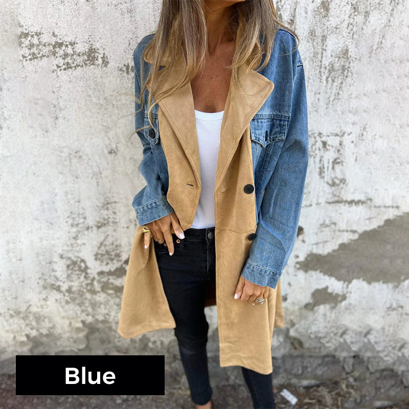 Icone™ LongCoat: Mellomlang Trenchcoat Med Stilfull Krage Og Lommer